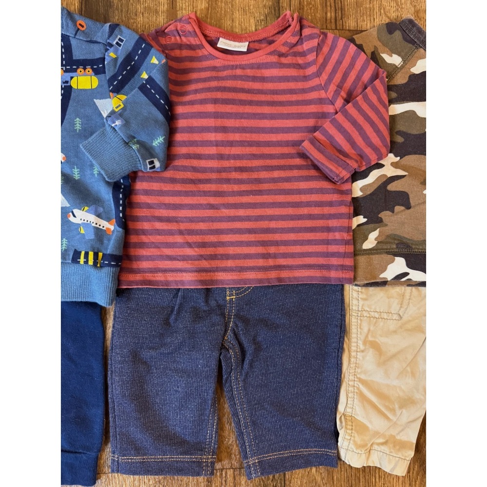 Baby Boy 3 Months Outfits Lot Jeans Sweat Pants Shirts Long Sleeved Clothes Camo - Picture 3 of 16
